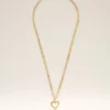 Gold Brass Hammered Ami De Coeur Necklace Gold Brass Hammered Ami De Coeur Necklace