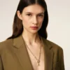 Gold Brass Hammered Ami De Coeur Necklace Gold Brass Hammered Ami De Coeur Necklace
