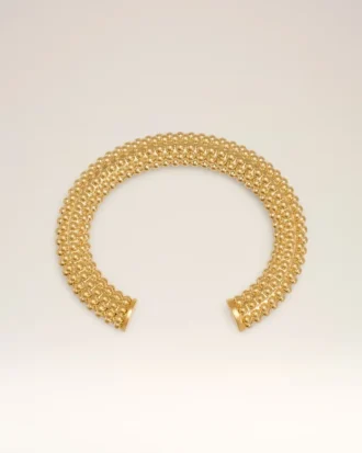 Gold  Brass Pearl Bracelet
