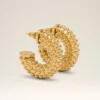 Gold Brass Pearl Earrings Gold Brass Pearl Earrings
