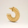 Gold Brass Pearl Earrings Gold Brass Pearl Earrings