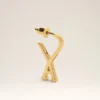 Gold Brass Small Ami De Coeur Hoops