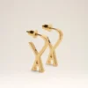 Gold Brass Small Ami De Coeur Hoops