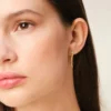Gold Brass Small Ami De Coeur Hoops