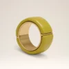 Green Brass Hammered Lacquered Ring Green Brass Hammered Lacquered Ring