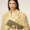 Green Smooth Leather Mimi Pouch Green Smooth Leather Mimi Pouch