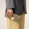 Green Smooth Leather Mimi Pouch Green Smooth Leather Mimi Pouch