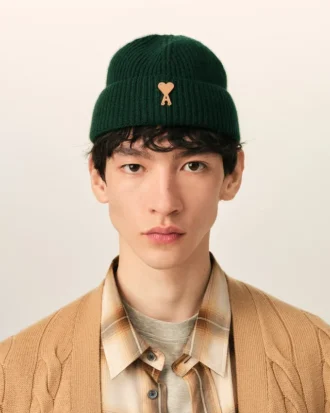 Green Wool Ami De Coeur Beanie