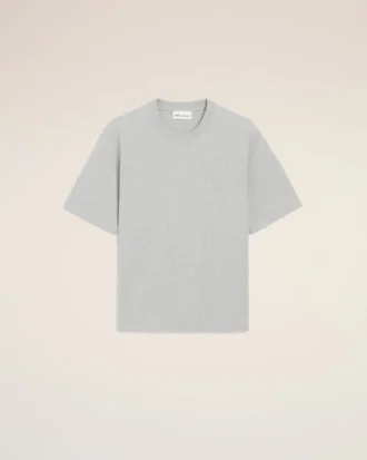 Grey Cotton Ami De Coeur Embossed T-Shirt Grey Cotton Ami De Coeur Embossed T-Shirt