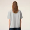 Grey Cotton Ami De Coeur Embossed T-Shirt Grey Cotton Ami De Coeur Embossed T-Shirt