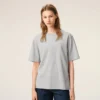 Grey Cotton Ami De Coeur Embossed T-Shirt Grey Cotton Ami De Coeur Embossed T-Shirt
