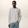 Grey Cotton Ami De Coeur Long Sleeves T-Shirt Grey Cotton Ami De Coeur Long Sleeves T-Shirt