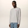 Grey Cotton Ami De Coeur Long Sleeves T-Shirt Grey Cotton Ami De Coeur Long Sleeves T-Shirt