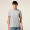 Grey Cotton Ami De Coeur T-Shirt Grey Cotton Ami De Coeur T-Shirt