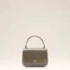 Grey Glazed Leather Top Handle Paris Paris Bag Grey Glazed Leather Top Handle Paris Paris Bag