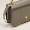 Grey Glazed Leather Top Handle Paris Paris Bag Grey Glazed Leather Top Handle Paris Paris Bag