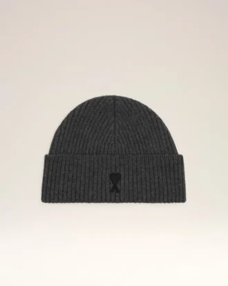 Grey Wool Ami De Coeur Beanie