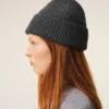 Grey Wool Beanie with Contrasted Ami De Coeur