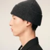 Grey Wool Beanie with Contrasted Ami De Coeur