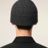 Grey Wool Beanie with Contrasted Ami De Coeur
