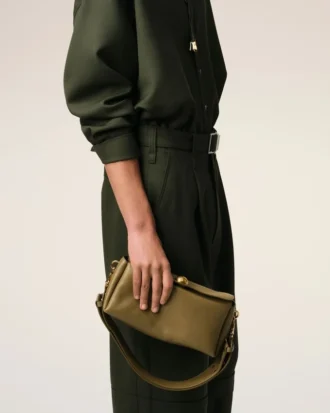 Khaki Leather Carrousel Bag