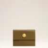 Khaki Leather Carrousel Folded Card Holder Khaki Leather Carrousel Folded Card Holder