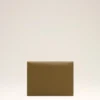 Khaki Leather Carrousel Folded Card Holder Khaki Leather Carrousel Folded Card Holder