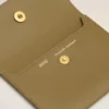 Khaki Leather Carrousel Folded Card Holder Khaki Leather Carrousel Folded Card Holder