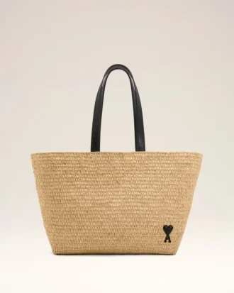 Natural Rafia Ami De Coeur Tote Bag