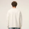 Natural Wool Cardigan with Contrasted Ami De Coeur Natural Wool Cardigan with Contrasted Ami De Coeur