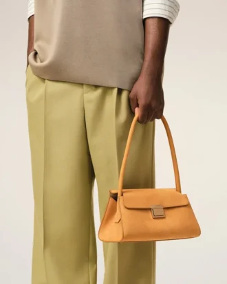 Orange Cow Leather Small Mimi Bag