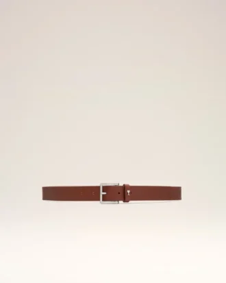 Orange Cowhide Leather Paris Paris Belt