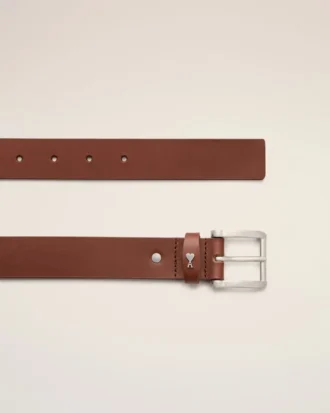Orange Cowhide Leather Paris Paris Belt