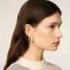 Pink Brass Hammered Lacquered Earrings Pink Brass Hammered Lacquered Earrings