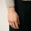 Pink Brass Hammered Lacquered Ring Pink Brass Hammered Lacquered Ring
