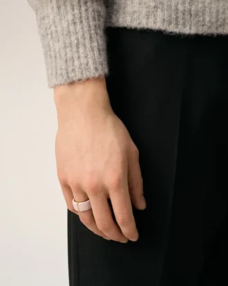Pink Brass Hammered Lacquered Ring