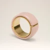 Pink Brass Hammered Lacquered Ring Pink Brass Hammered Lacquered Ring