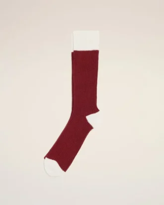 Red and White Cotton Socks