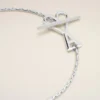 Silver Brass Ami De Coeur 2 in 1 Chain Necklace Silver Brass Ami De Coeur 2 in 1 Chain Necklace