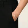 Silver Brass Ami De Coeur Chain Bracelet