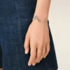 Silver Brass Ami De Coeur Chain Bracelet