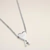 Silver Brass Ami De Coeur Pendant Necklace Silver Brass Ami De Coeur Pendant Necklace