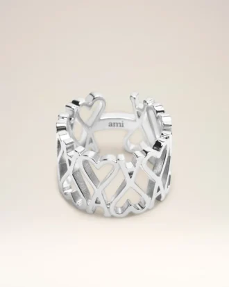 Silver Brass Ami De Coeur Ring