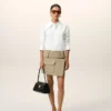 White Blended Silk Sharp Collar Adjusted Shirt White Blended Silk Sharp Collar Adjusted Shirt