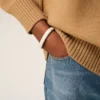 White Brass Hammered Lacquered Bracelet White Brass Hammered Lacquered Bracelet