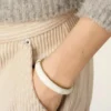 White Brass Hammered Lacquered Bracelet White Brass Hammered Lacquered Bracelet