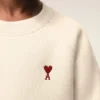 White Cotton Ami De Coeur Crewneck Sweatshirt White Cotton Ami De Coeur Crewneck Sweatshirt