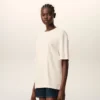 White Cotton Ami De Coeur Embossed T-Shirt White Cotton Ami De Coeur Embossed T-Shirt