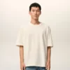 White Cotton Ami De Coeur Embossed T-Shirt White Cotton Ami De Coeur Embossed T-Shirt
