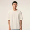 White Cotton Ami De Coeur Embossed T-Shirt White Cotton Ami De Coeur Embossed T-Shirt